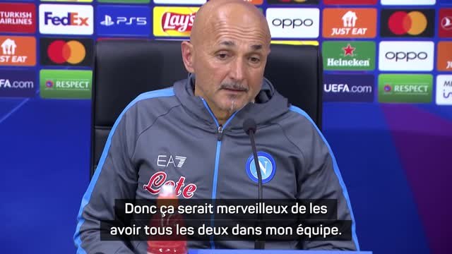 Naples - Spalletti sur Osimhen et Leao : Ça serait merveilleux de les avoir tous les deux