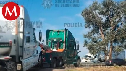 En el Estado de México, localizan tractocamión con hidrocarburo de dudosa procedencia