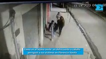 Como en el lejano oeste, un delincuente a caballo persiguió a sus víctimas en Florencio Varela