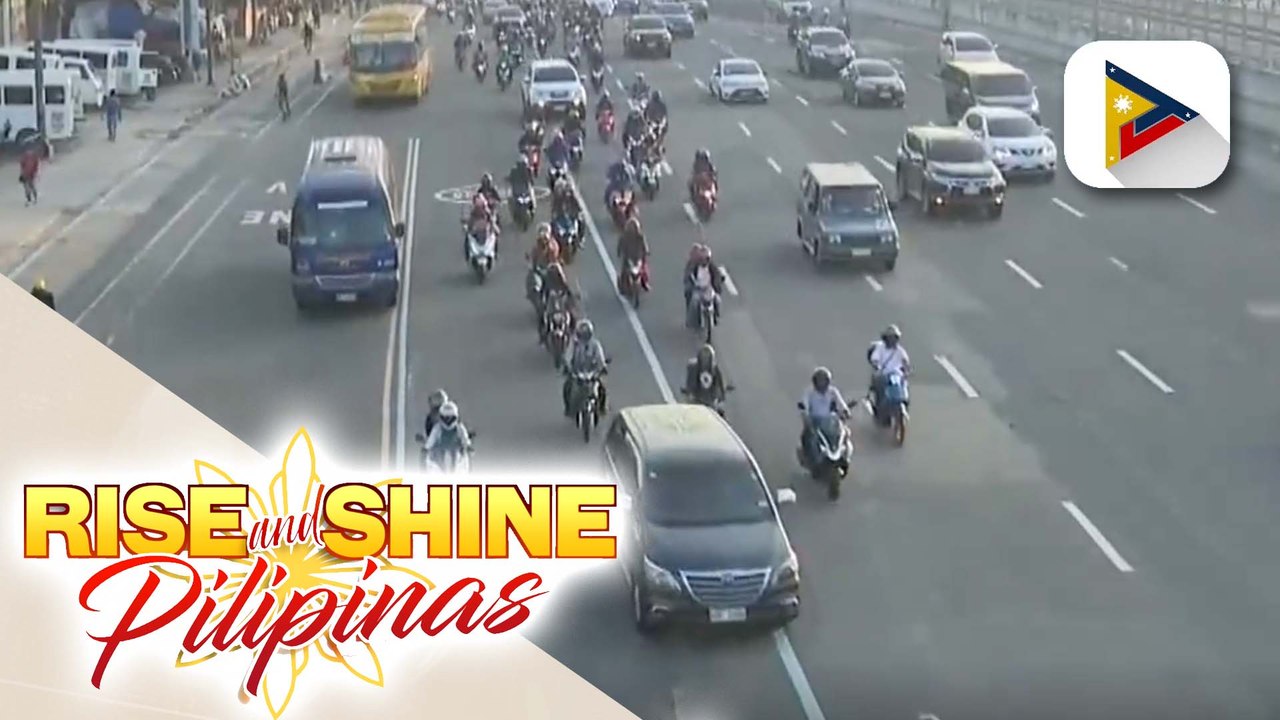 Trapiko sa Commonwealth Ave., nananatiling maluwag; Exclusive Motorcycle Lane, mahigpit na ipinatutupad
