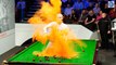 RIATH AL-SAMARRAI: Snooker goes LOOPY as a Just Stop Oil protester throws orange powder over a table at the World Championship in the sport's biggest ruckus since a pigeon flew into the Crucible
