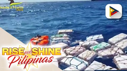 $440-M halaga ng cocaine, nadiskubre ng Italian law enforcement agency na nakalutang sa karagatan...