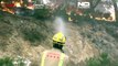 شاهد: رجال الإطفاء في إسبانيا يخمدون حريقا عبر الحدود مع فرنسا