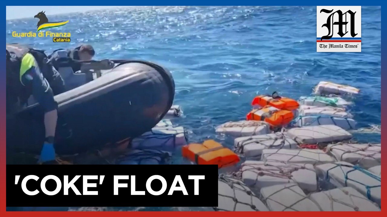 Italian police find two tons of cocaine floating off Sicily