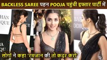 Pooja Hegde Gets TROLLED For Wearing A Backless Saree At Baba Siddique's Iftaar Party