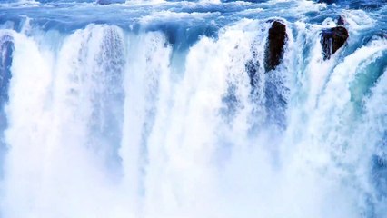 Winter Wonderland: 1 Hour Soothing Video with Iceland's Majestic Waterfall