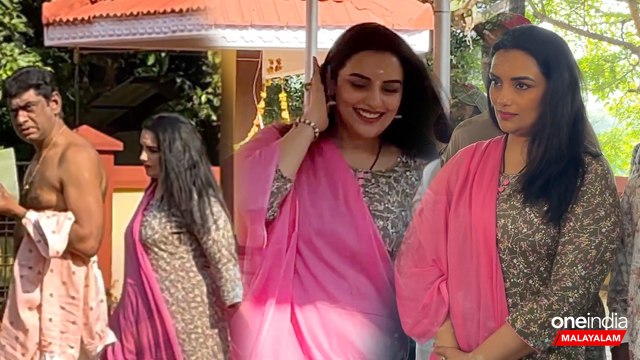 Swetha Menon For New Movie Pooja: എല്ലാം മറന്ന് ശിവനെ തൊഴുത് പ്രാർത്ഥിക്കുന്ന ശ്വേത മേനോൻ