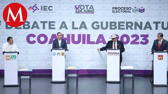 Guadiana y Mejía cruzan acusaciones en debate; Manolo Jiménez se deslinda del 'moreirato'