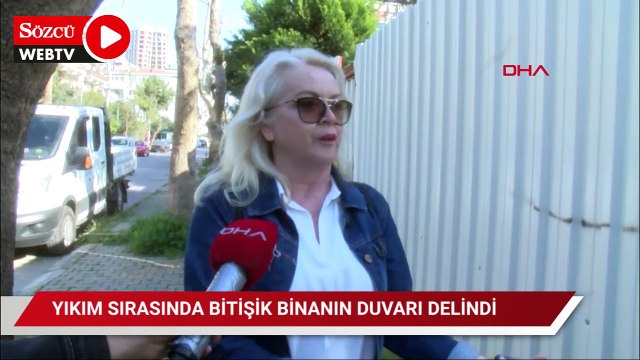 Yıkım sırasında bitişik binaya girdiler