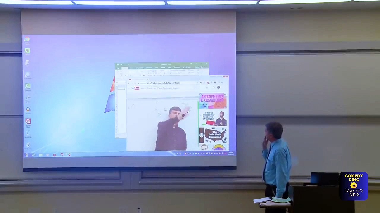 Professor Fixes Projector Screen (April Fools Prank) video Dailymotion