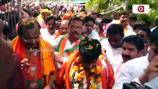 Jharsuguda By-poll: BJP Candidate Tankadhar Tripathy Files Nomination Papers