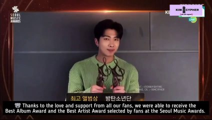 [ENG SUB] BTS RM Speech at 2023 Seoul Music Awards!