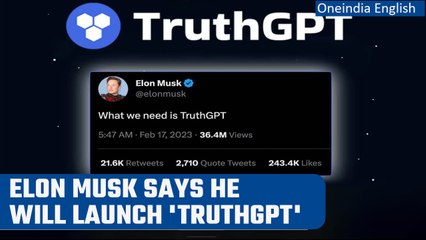 Télécharger la video: TruthGPT: The ‘truth-seeking AI’ Musk will launch to challenge offerings from ChatGPT |Oneindia News