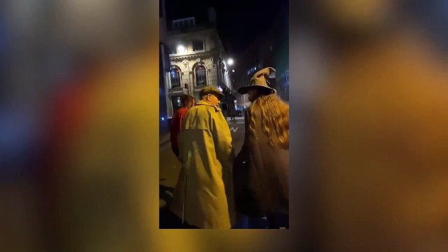 Man celebrating his birthday dressed as GANDALF on a Lord of the Rings pub crawl bumped into - Sir Ian McKellen