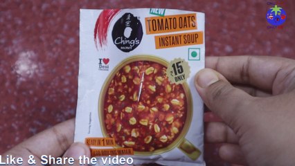 How to prepare in 1 minute Ching's secret Tomato Oats Instant Soup and Orbit Chewing Gum  Review