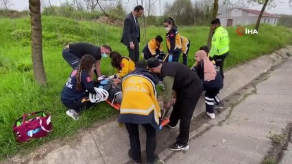 Kamyon kırmızı ışıkta duran araca çarptı: 2 yaralı