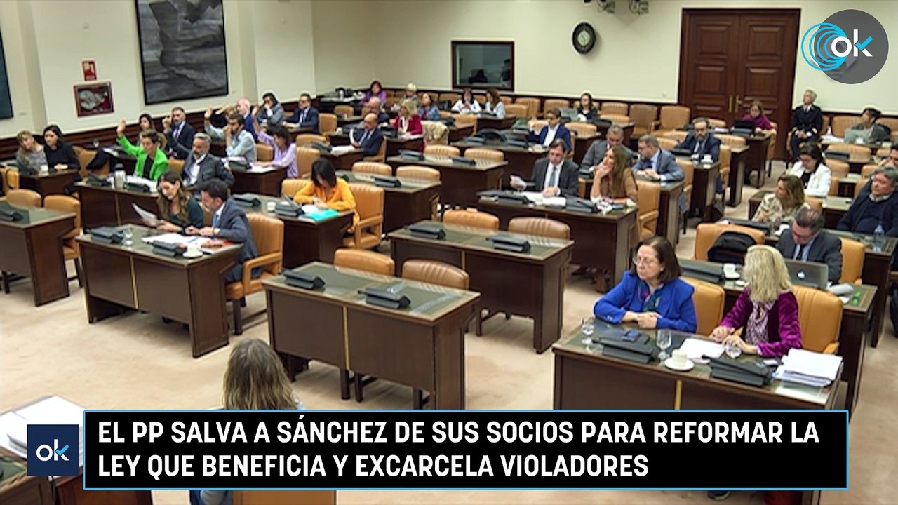El PP salva a Sánchez de sus socios para reformar la ley que beneficia y excarcela violadores