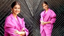 Pooja Hegde Flaunts Cute Smile While Promoting Kisi Ka Bhai Kisi Ki Jaan