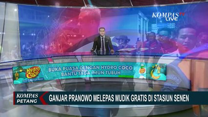 Ganjar Pranowo Lepas Mudik Gratis di Stasiun Senen