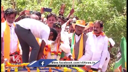 BJP Leader Vivek Venkata Swamy Participates In Doddana Gowda Nomination _ V6 News