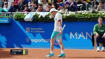 Schwartzman derrotó a Wu y continúa con vida en Barcelona