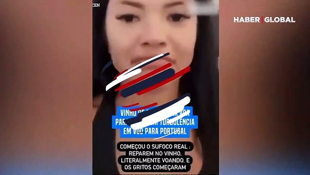 Yolcu uçağında türbülans şoku! Sosyal medya fenomeni büyük korku yaşanan o anları paylaştı