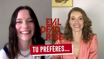 EVIL DEAD RISE : Alyssa Sutherland et Lily Sullivan jouent à "Tu préfères"
