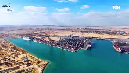 تصوير جوي لمشروع استكمال تطوير ميناء السخنة