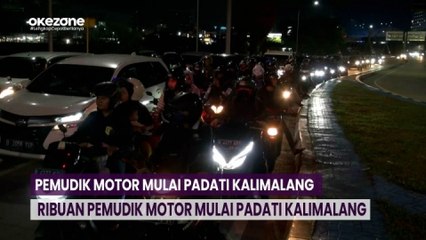 Ribuan Pemudik Motor Mulai Padati Kalimalang