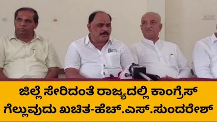 ಶಿವಮೊಗ್ಗ: ಜಿಲ್ಲೆಯ ಏಳು ಕ್ಷೇತ್ರಗಳಲ್ಲಿ ಕಾಂಗ್ರೆಸ್ ಗೆದ್ದೇ ಗೆಲ್ಲುತ್ತದೆ : ಹೆಚ್.ಎಸ್.ಸುಂದರೇಶ್
