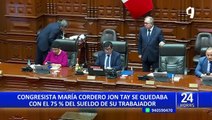 María Cordero Jon Tay: revelan supuestos audios de congresista exigiendo cobros a trabajador
