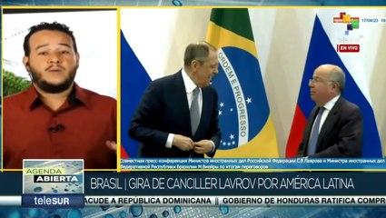 Lavrov visita Brasil como parte de su gira por Latinoamérica