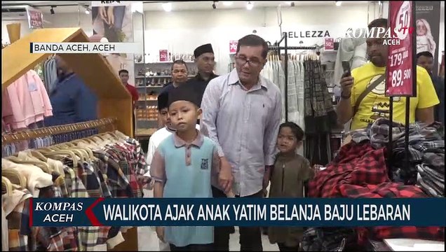 Pj Walikota Ajak Anak Yatim Belanja Baju Lebaran