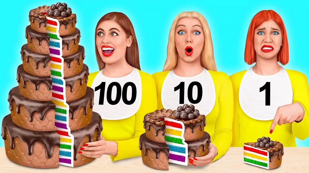 Big, Medium & Small Plate Challenge by Multi Food Challenge 
