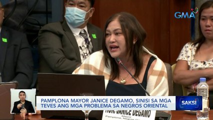 Pamplona Mayor Janice Degamo, sinisi sa mga Teves ang mga problema sa Negros Oriental | Saksi