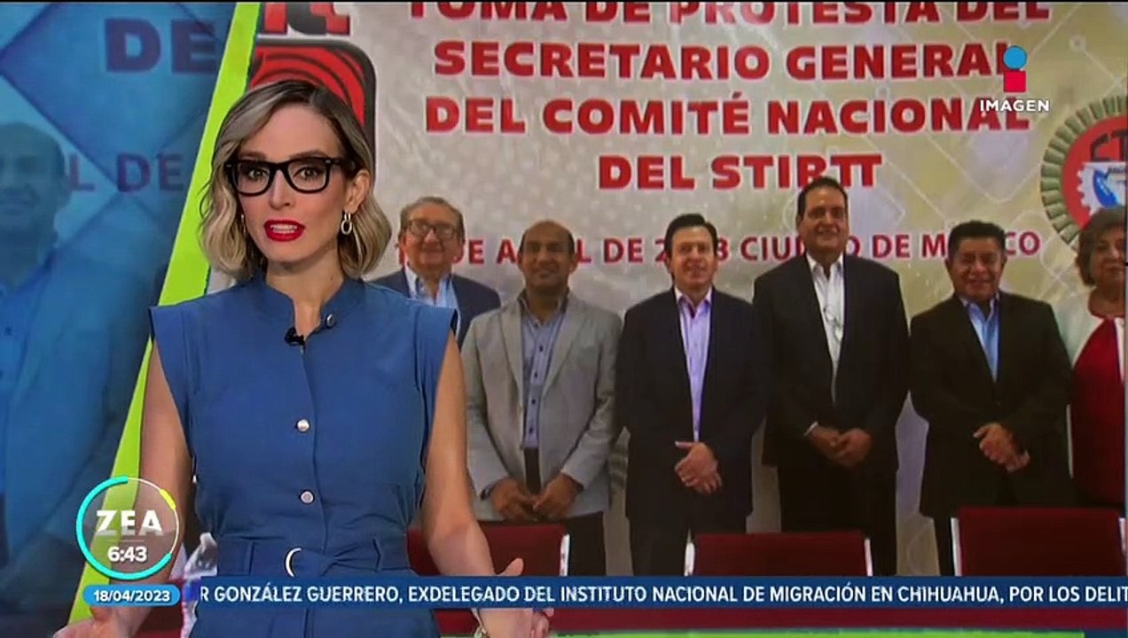 Toma protesta Francisco Contreras Vergara como secretario general del  STIRTT