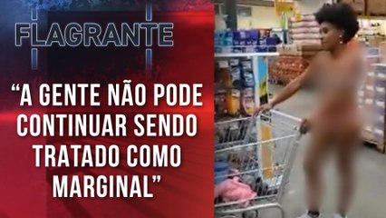 Tải video: Professora tira a roupa em supermercado para provar que não estava roubando | FLAGRANTE JP