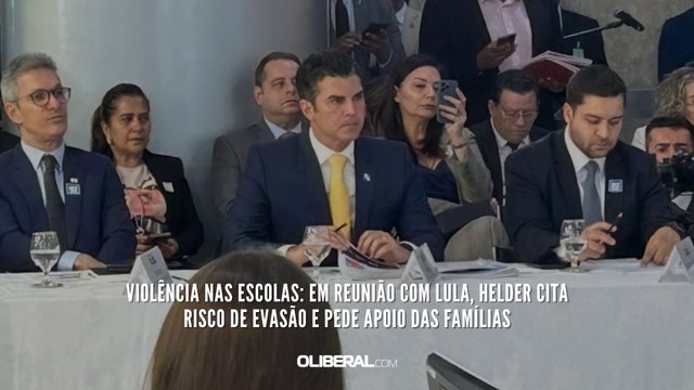 Violência nas escolas: em reunião com Lula, Helder cita risco de evasão e pede apoio das famílias