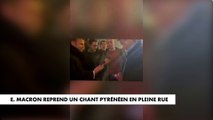 Emmanuel Macron : après son allocution, le président reprend un chant pyrénéen en pleine rue