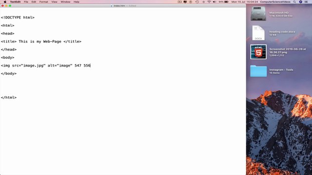 Programming In HTML5 - Tutorial 7 | Basic Images