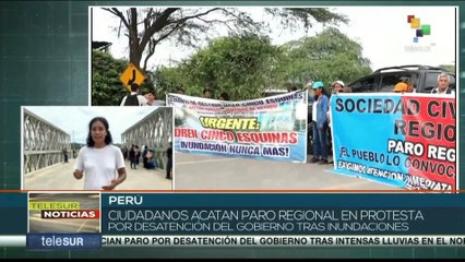 Perú: Ciudadanos protestan por desatención del gobierno tras inundaciones