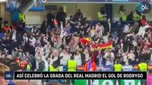 Así celebró la grada del Real Madrid el gol de Rodrygo
