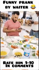 Funny Prank by Waiter in Restaurant | Funny Short Video | Subscribe Like Comment Short Video