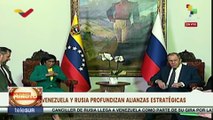 Vicepresidenta de Venezuela Delcy Rodríguez recibe a jefe de la diplomacia rusa  Serguéi Lavrov
