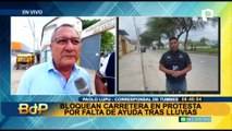 Paro regional: pobladores bloquean puente de ingreso a provincia de Sechura