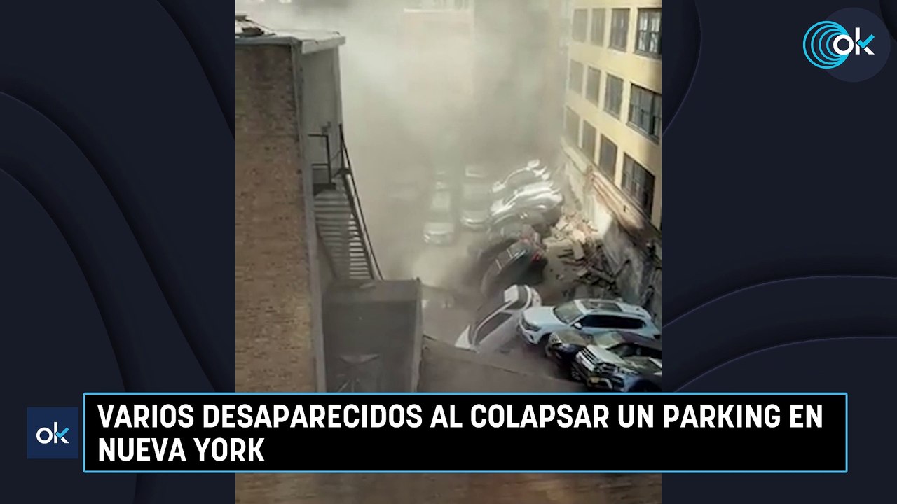 Varios desaparecidos al colapsar un parking en Nueva York