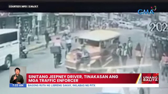 Sinitang jeepney driver, tinakasan ang mga traffic enforcer | UB