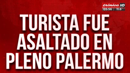 Turista fue asaltado en Palermo a plena luz del día