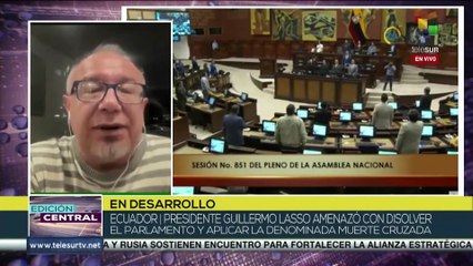 Presidente ecuatoriano amenaza con acudir a la llamada muerte cruzada ante posible juicio político