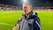 John Askey reacts to Hartlepool United's 2-0 defeat at Salford City